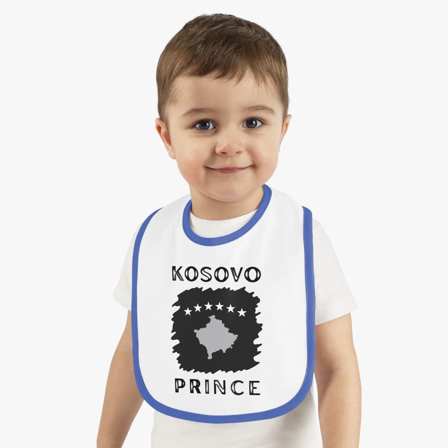Kosovo Prince Baby Bib | Soft Jersey Bib for Baby Boys – Stylish & Unique Baby Shower Gift