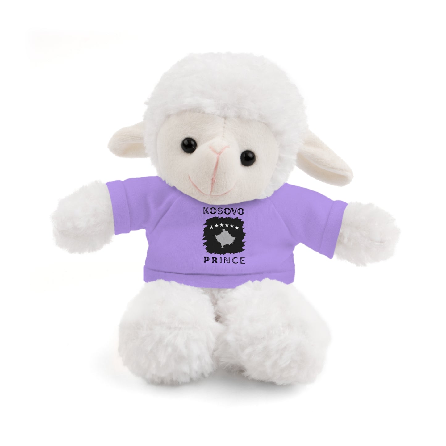Kosovo Prince | 8" Plush Sheep with Personalized Tee – Soft & Gentle Gift for Boys & Toddlers