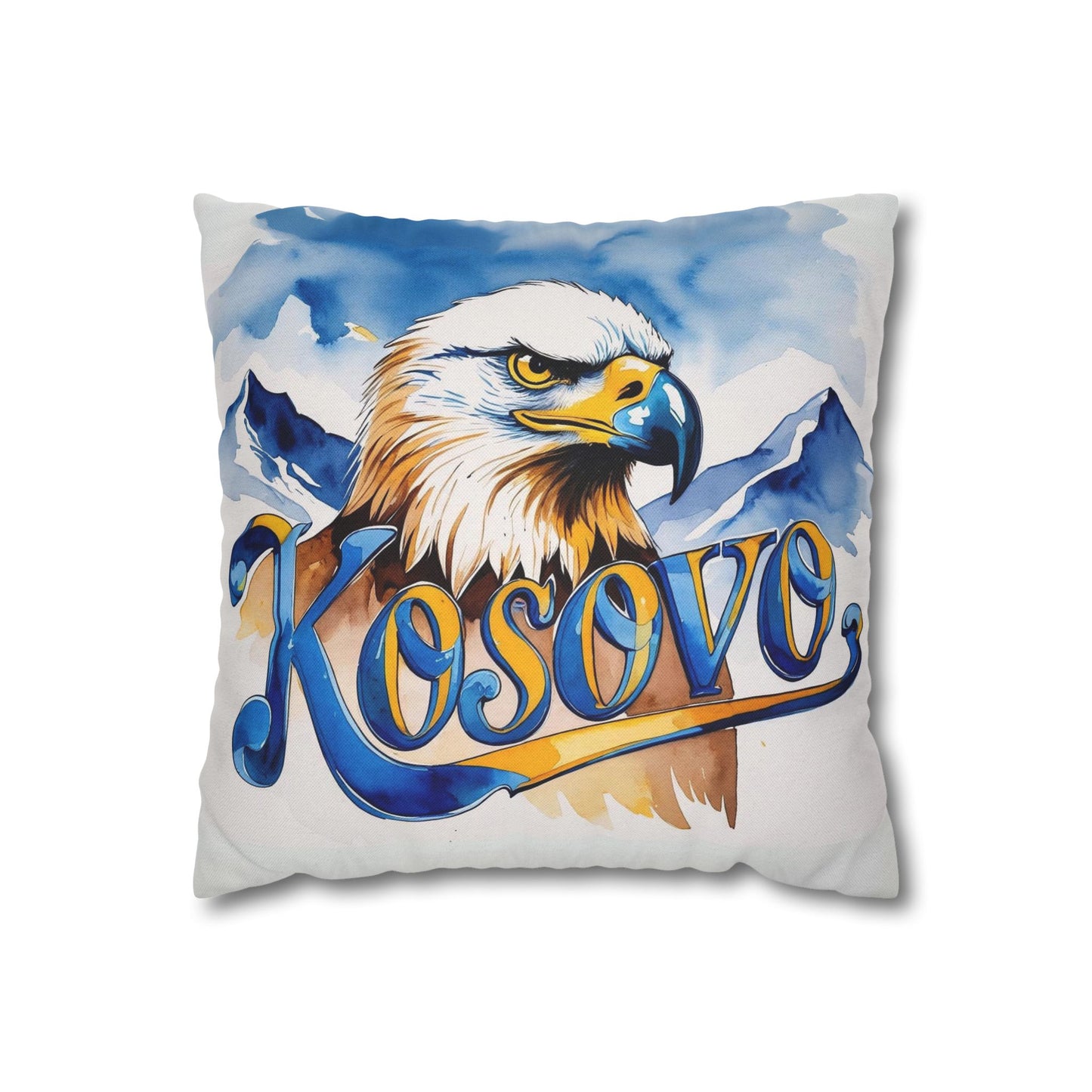 Kosovo Eagle Square Pillowcase, Decorative Home Decor, Bedroom Accent, Unique Gift, Travel Souvenir, Couch or Bed Cushion
