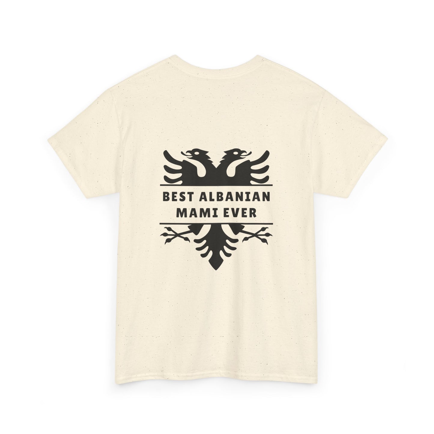 Best Albanian Mami Ever – Stylish Back Design Tee Unisex Heavy Cotton T-Shirt | Albanian Pride Apparel | Mother’s Day Gift, Birthday, or Everyday Wear