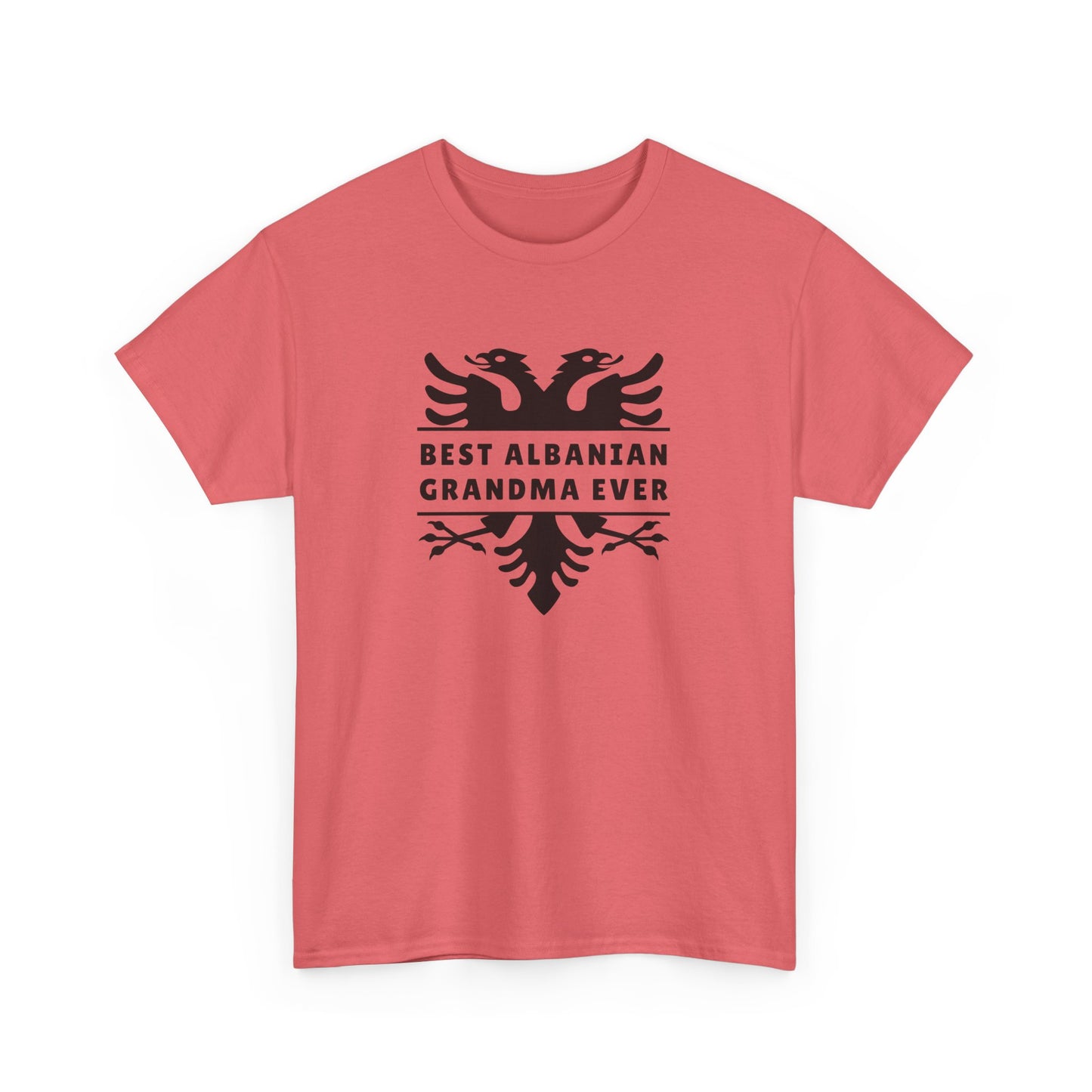 Best Albanian Grandma Ever – Unisex Heavy Cotton T-Shirt Heritage with Heart | Gift for Grandma | Proud Albanian Family Wear