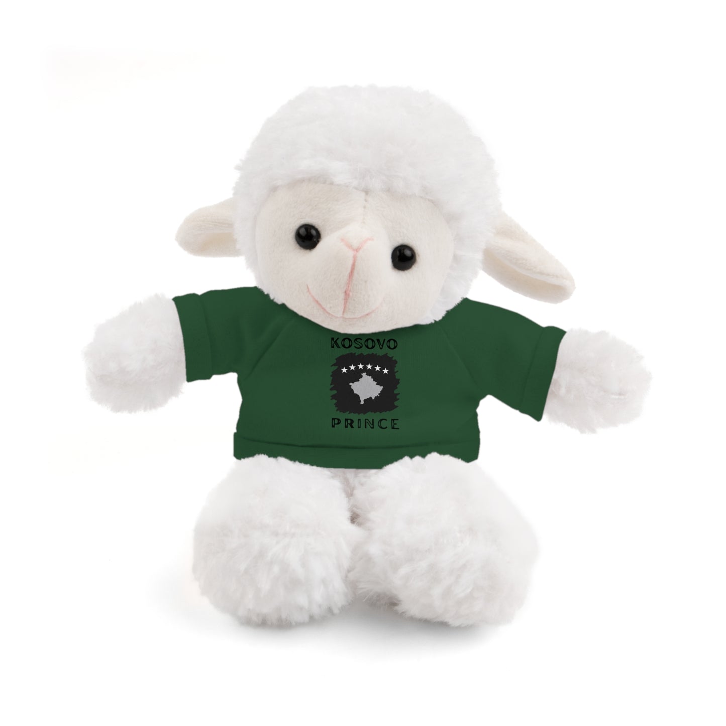 Kosovo Prince | 8" Plush Sheep with Personalized Tee – Soft & Gentle Gift for Boys & Toddlers