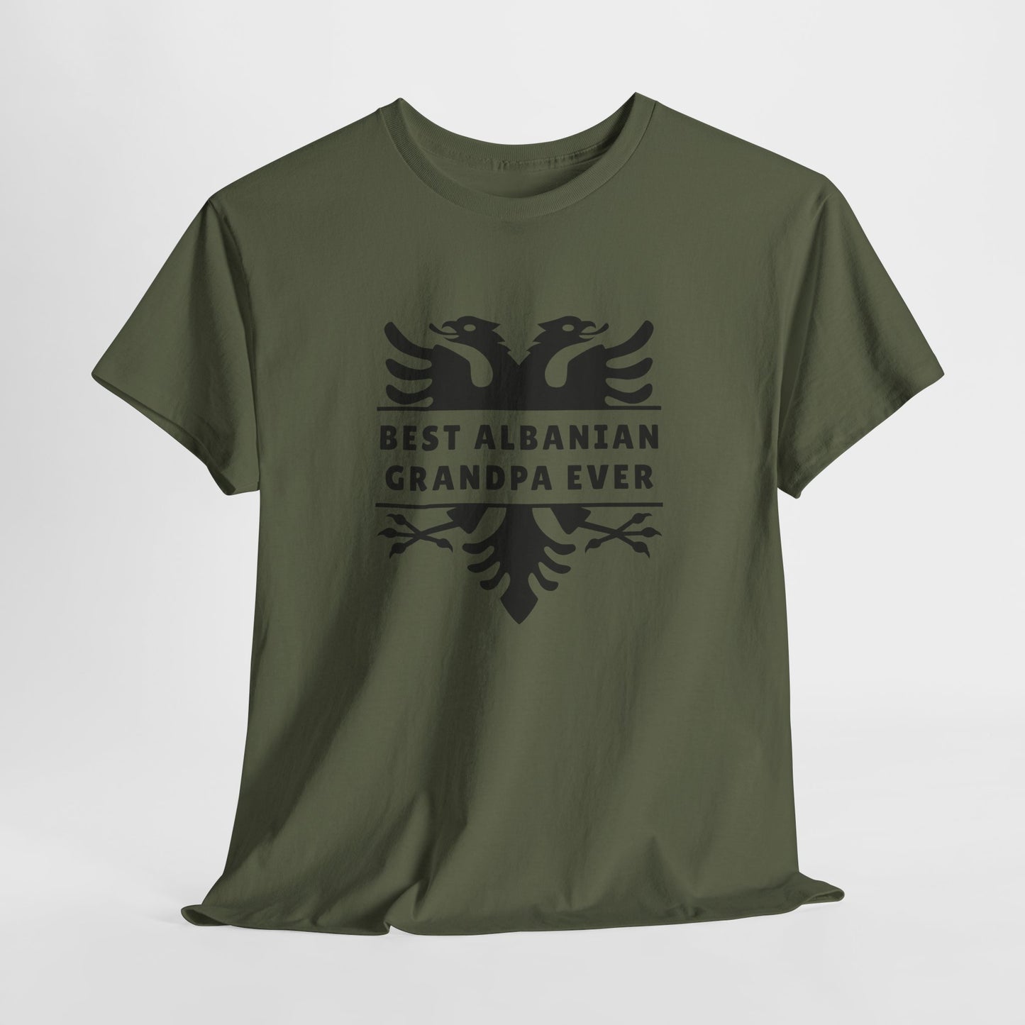 Best Albanian Grandpa Ever – Unisex Heavy Cotton T-Shirt Bold Heritage Tee | Proud Grandpa Gift | Albania Family Pride Apparel