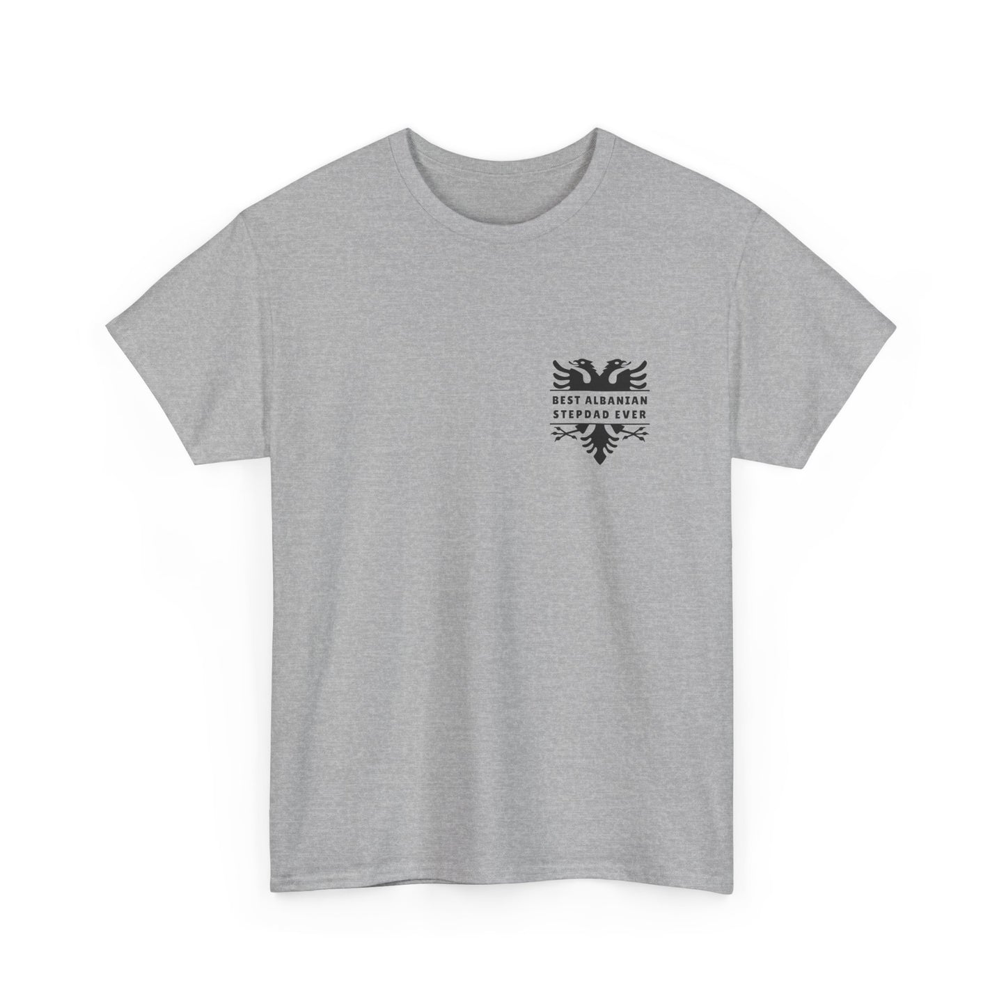 Best Albanian Stepdad Ever – Dual-Sided T-Shirt | Albanian Eagle Pride Tee | Gift for Stepfathers | Multiple Colors Available