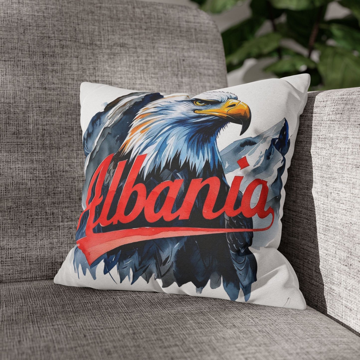 Albania Eagle Pillowcase – National Symbol-Inspired Decor | Bold Home Accent & Patriotic Gift | Single-Sided Print, 4 Sizes Available
