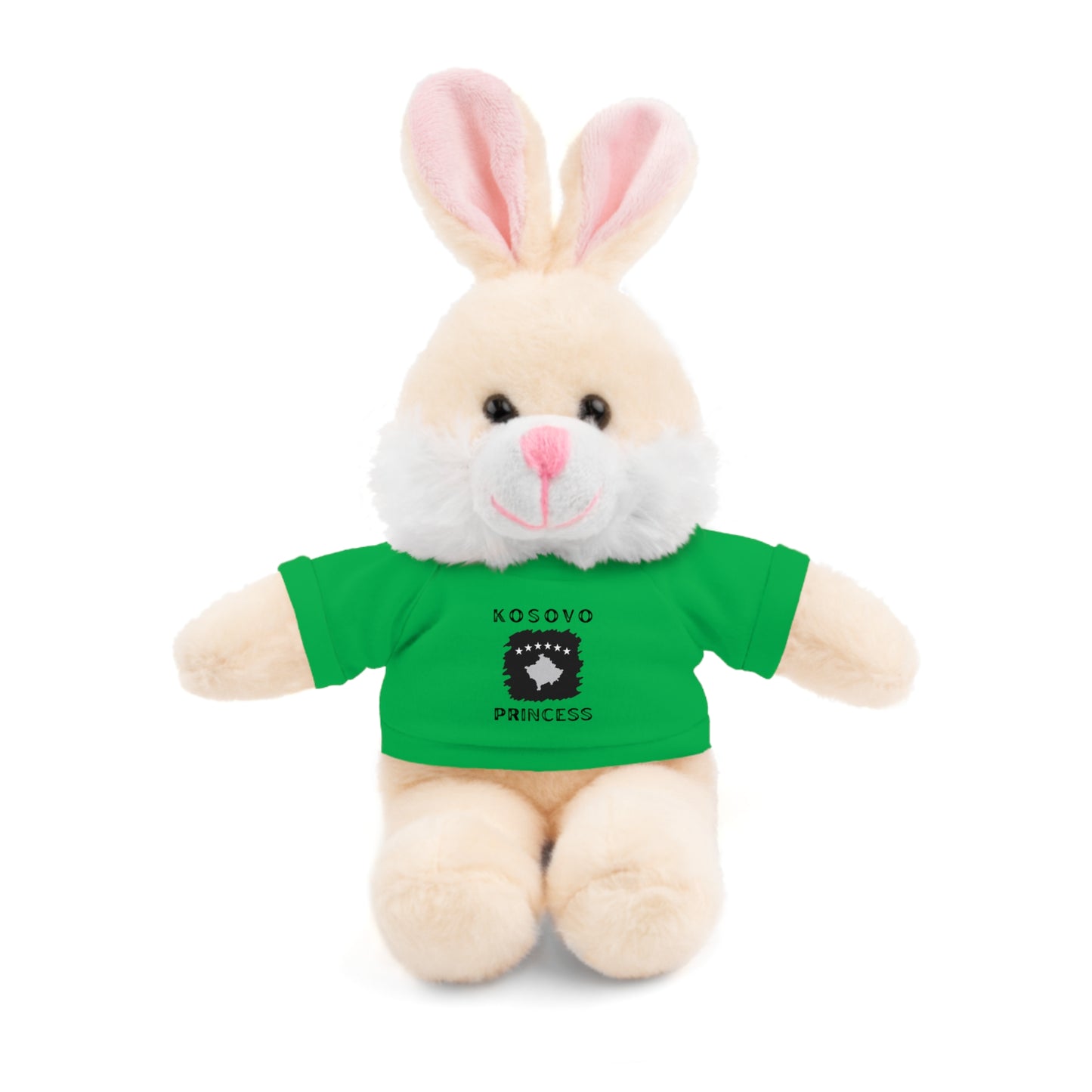 Kosovo Princess | 8" Plush Bunny with Personalized Tee – Cute Stuffed Animal Gift for Kids & Toddlers