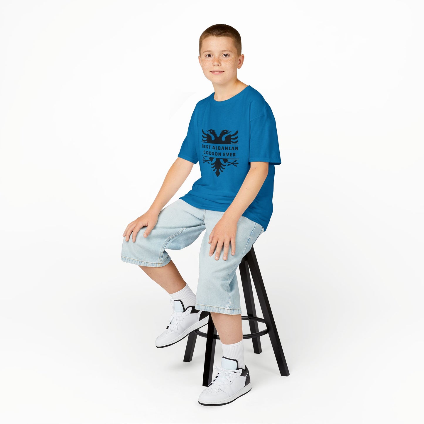 Best Albanian Godson Ever – Kids Cotton T-Shirt Fun Gift for Godsons | Cultural Pride Tee | Birthday & Special Occasion Apparel