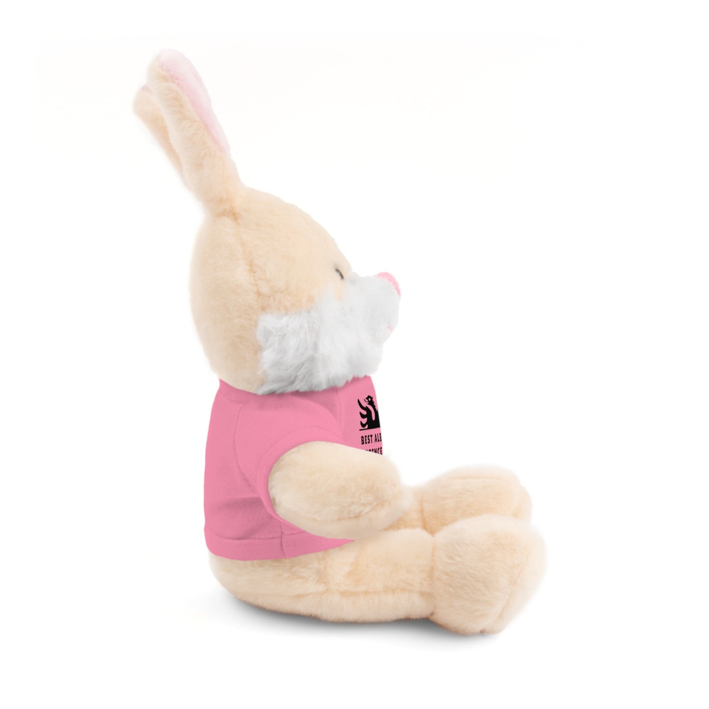 Best Albanian Prince Ever | Personalized 8" Plush Bunny | Multi-Color Custom Tee | Cute Gift for Kids