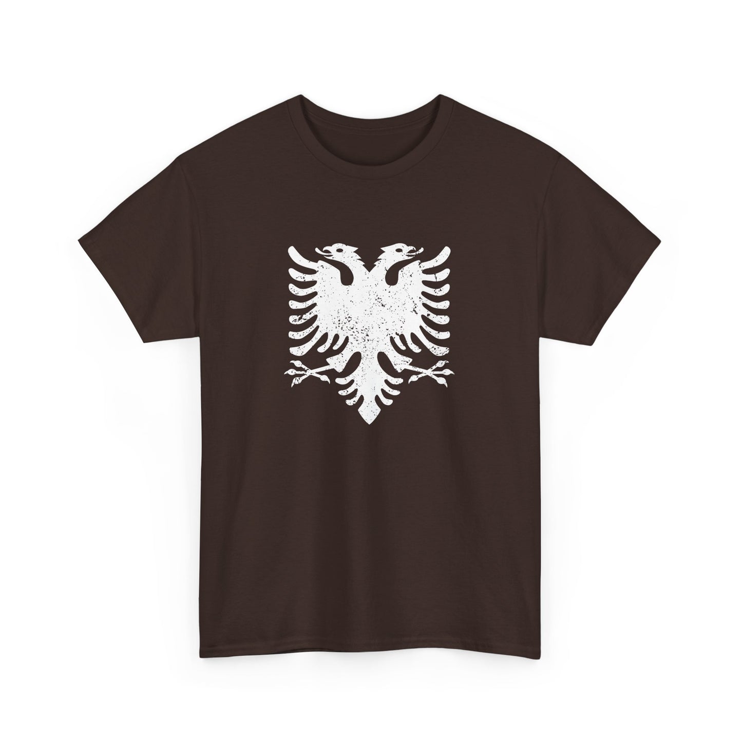 Stylish Unisex Distressed Albanian Eagle Tee – Heavy Cotton T-Shirt | Bold Heritage Wear for Everyday Style, Gifts & Festivals