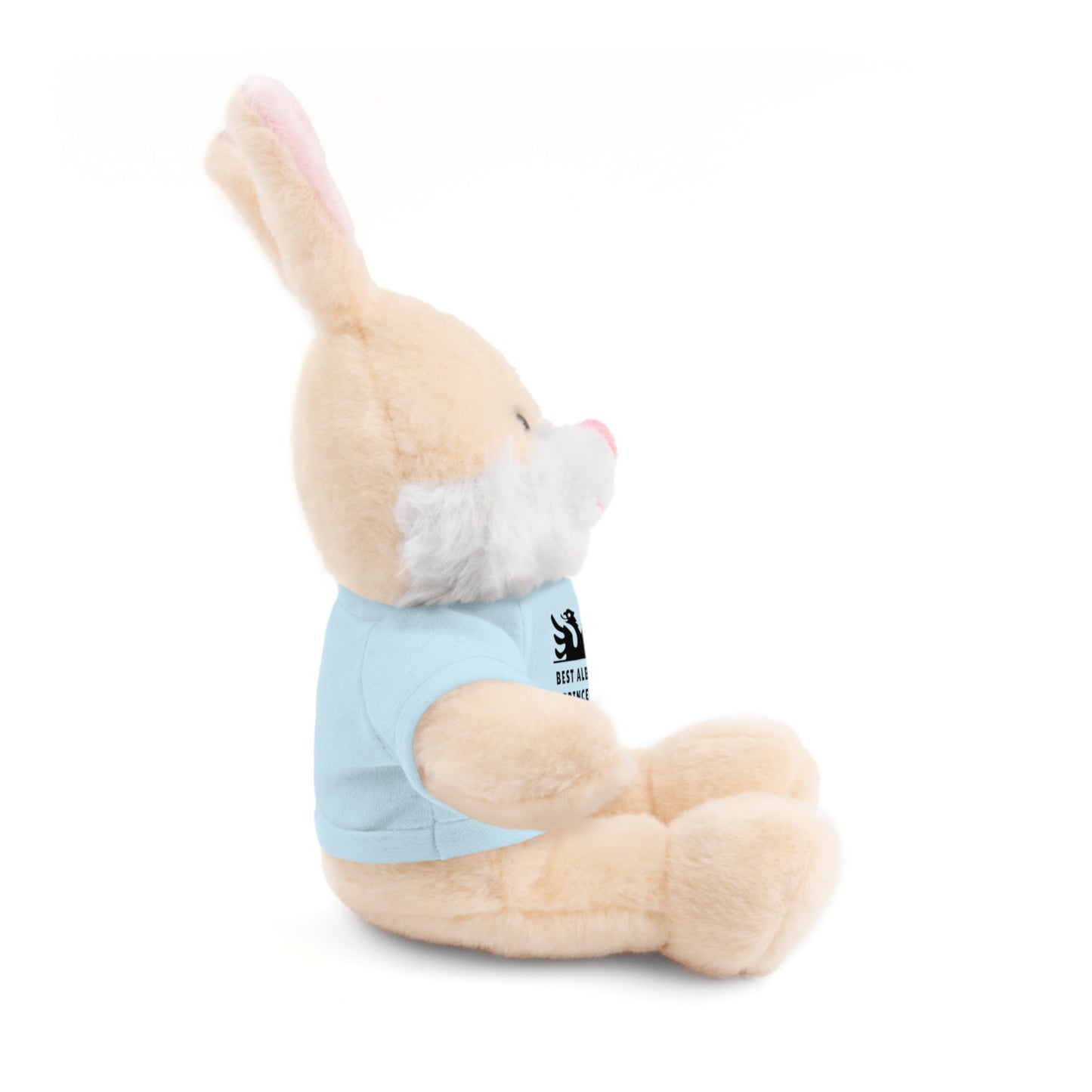 Best Albanian Prince Ever | Personalized 8" Plush Bunny | Multi-Color Custom Tee | Cute Gift for Kids