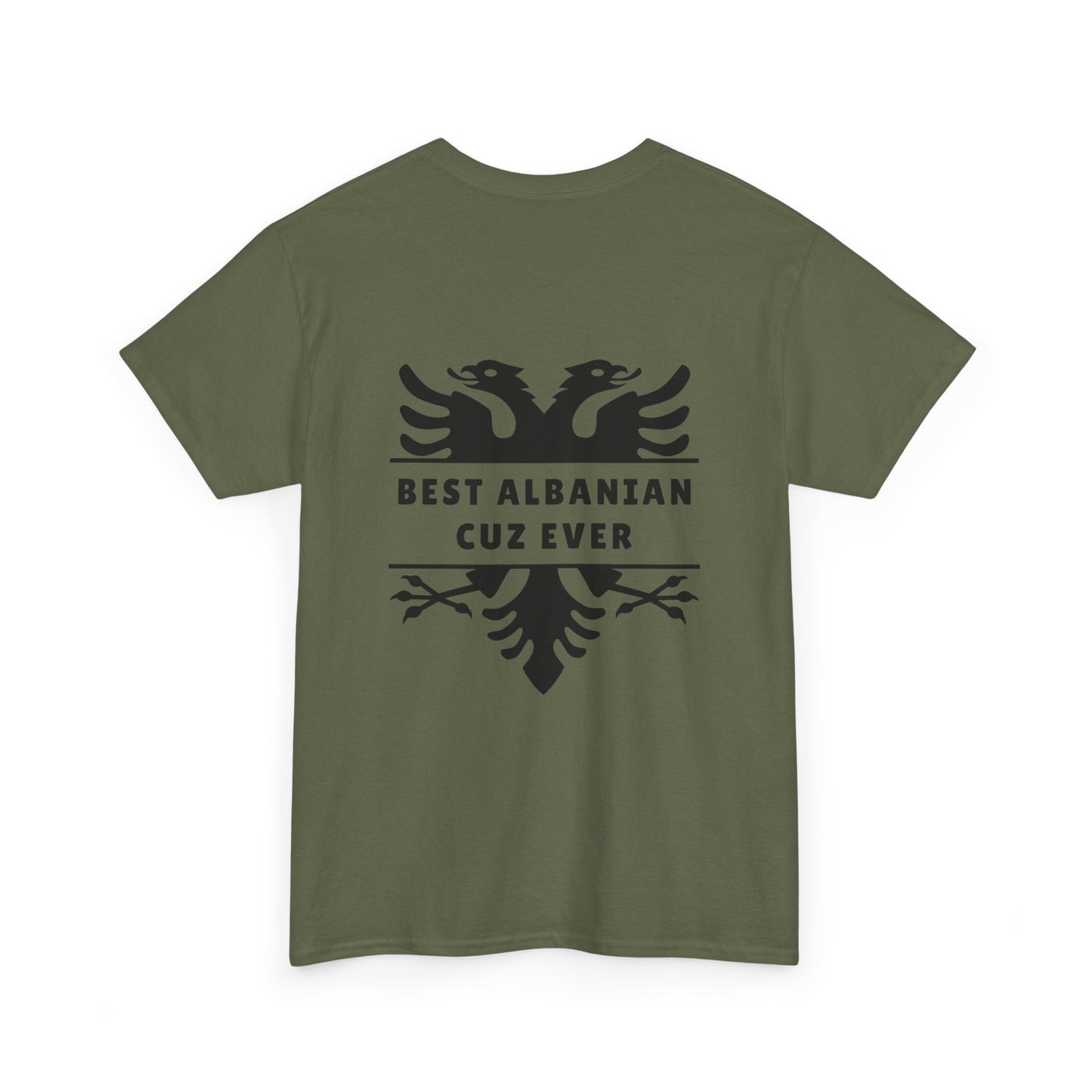 Best Albanian Cuz – Unisex Heavy Cotton T-Shirt Casual Heritage Tee | Cool Family Vibes | Proud Albanian Identity