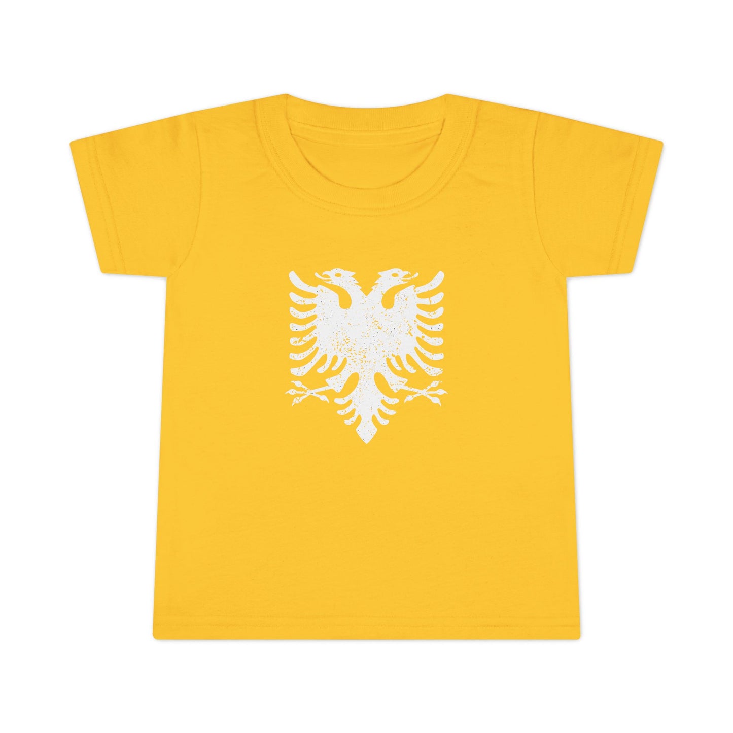Toddler White Eagle Graphic Tee – Soft Cotton Shirt | Distressed Eagle Design for Boys & Girls, Heritage-Inspired Kidswear