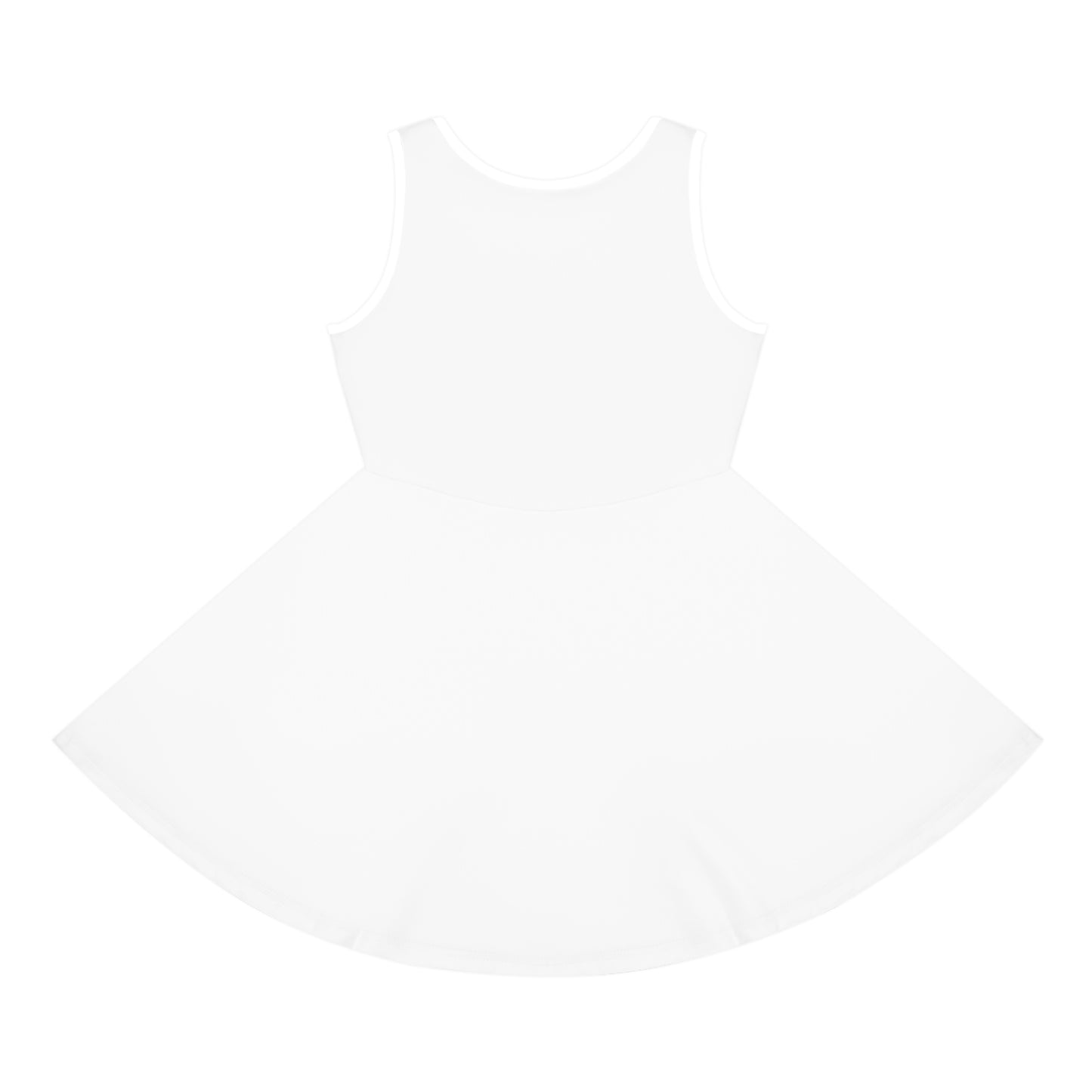 Girls’ Sleeveless Kosovo Flag Sundress – White Summer Dress for Toddlers & Kids | Perfect for Holidays, Parties & Everyday Fun
