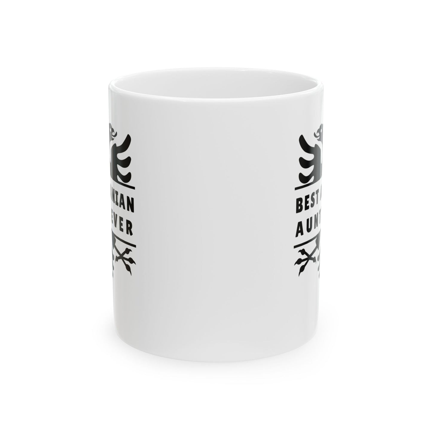 Best Albanian Auntie Ever – 11 oz White Ceramic Mug Bold Black Eagle Design | Thoughtful Gift for Aunties | Celebrate Heritage & Love
