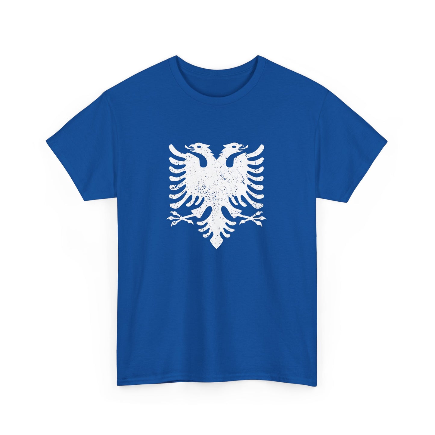 Stylish Unisex Distressed Albanian Eagle Tee – Heavy Cotton T-Shirt | Bold Heritage Wear for Everyday Style, Gifts & Festivals