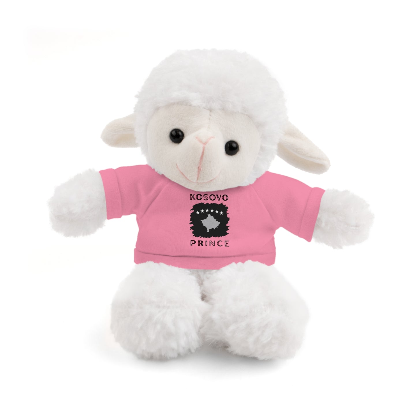 Kosovo Prince | 8" Plush Sheep with Personalized Tee – Soft & Gentle Gift for Boys & Toddlers