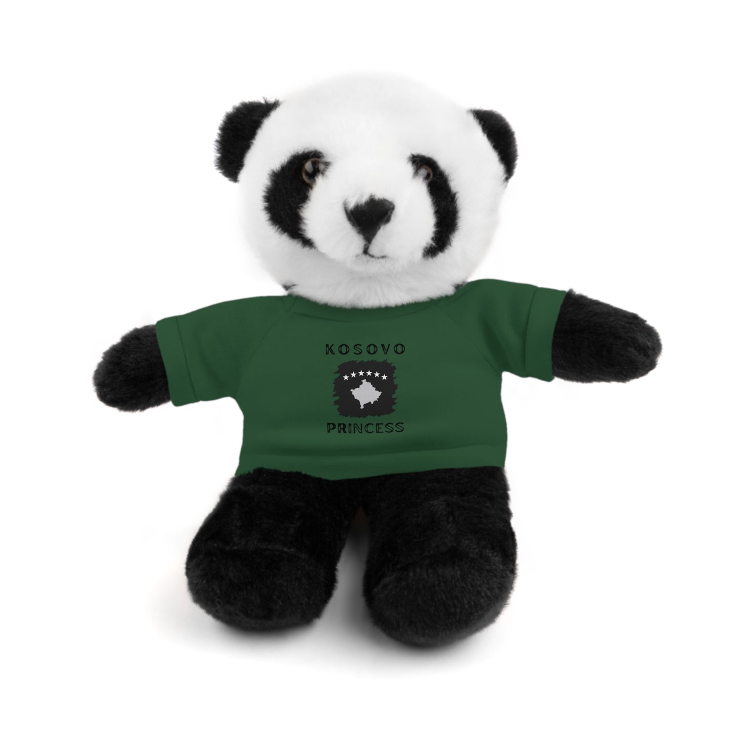 Kosovo Princess | 8" Plush Panda with Personalized Tee – Cute & Cuddly Gift for Kids & Toddlers