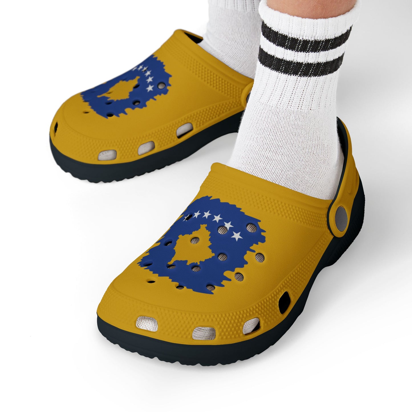 Kosovo Flag Kid’s EVA Foam Clogs – Fun & Lightweight Footwear for Summer Adventures