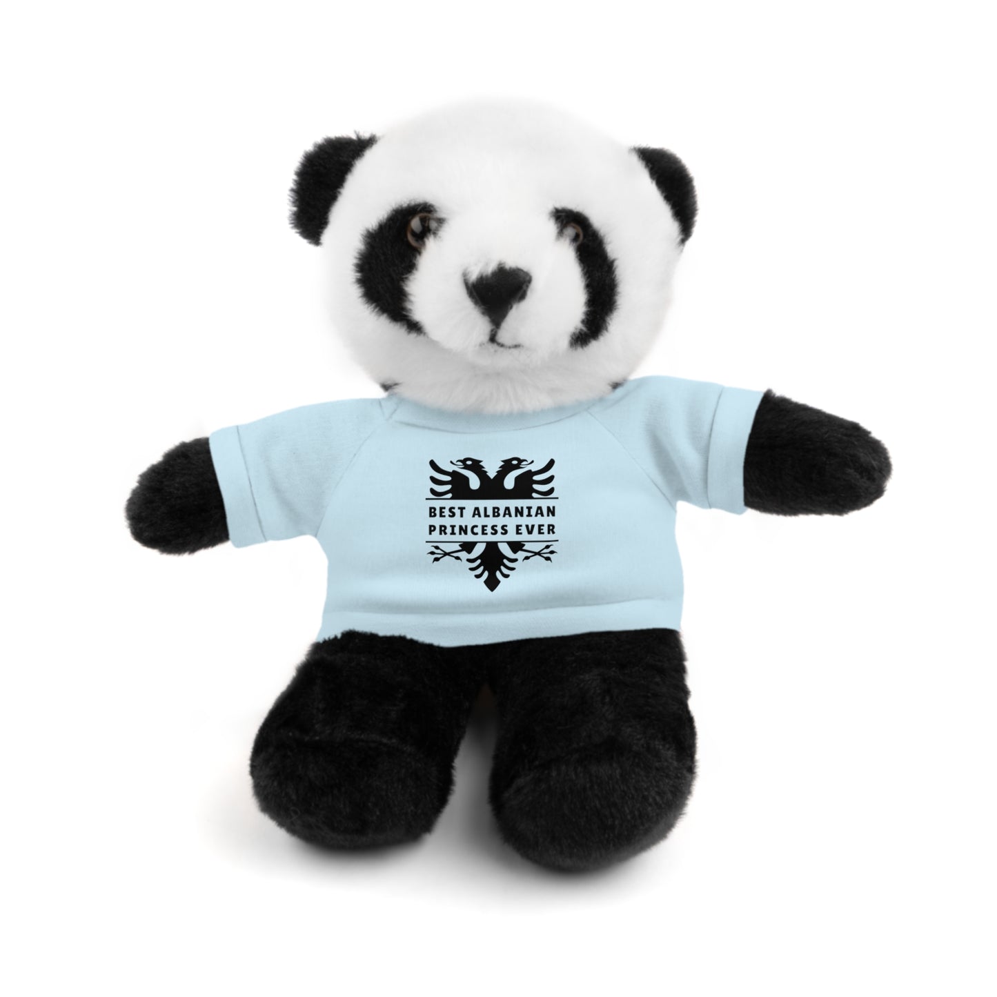 Best Albanian Princess Ever| Personalized 8" Plush Panda with Custom Tee | Cute Gift for Kids