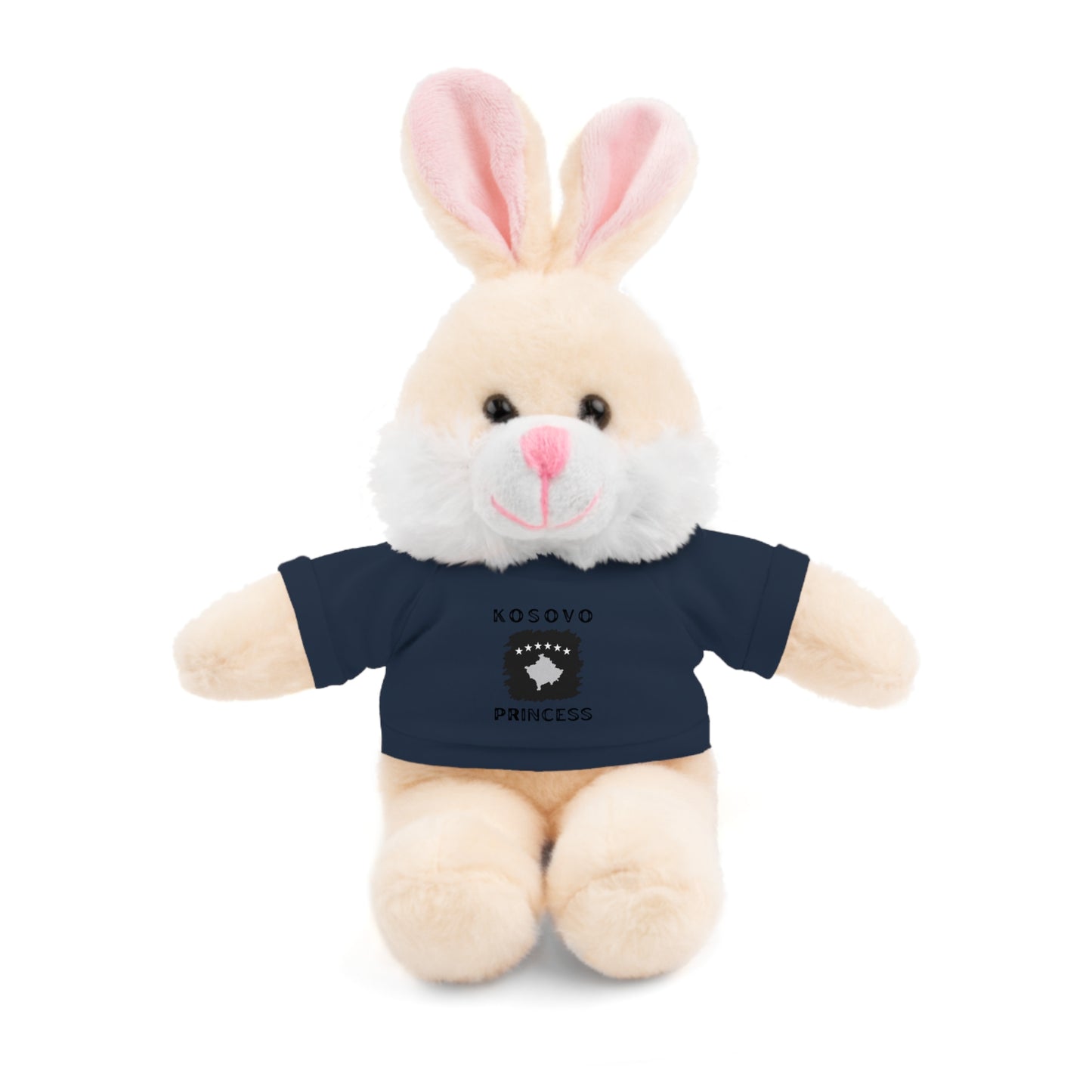 Kosovo Princess | 8" Plush Bunny with Personalized Tee – Cute Stuffed Animal Gift for Kids & Toddlers