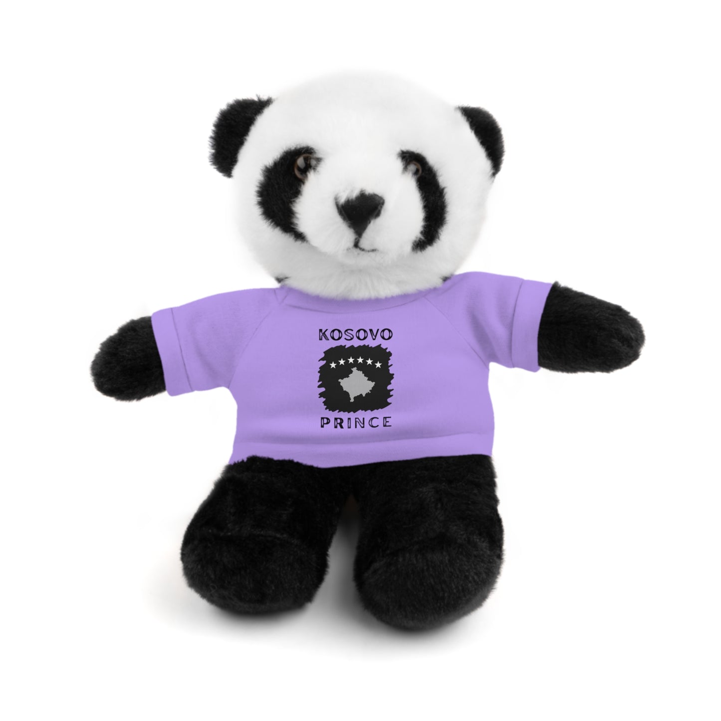 Kosovo Prince | 8" Plush Panda with Personalized Tee – Sweet & Snuggly Gift for Boys & Toddlers