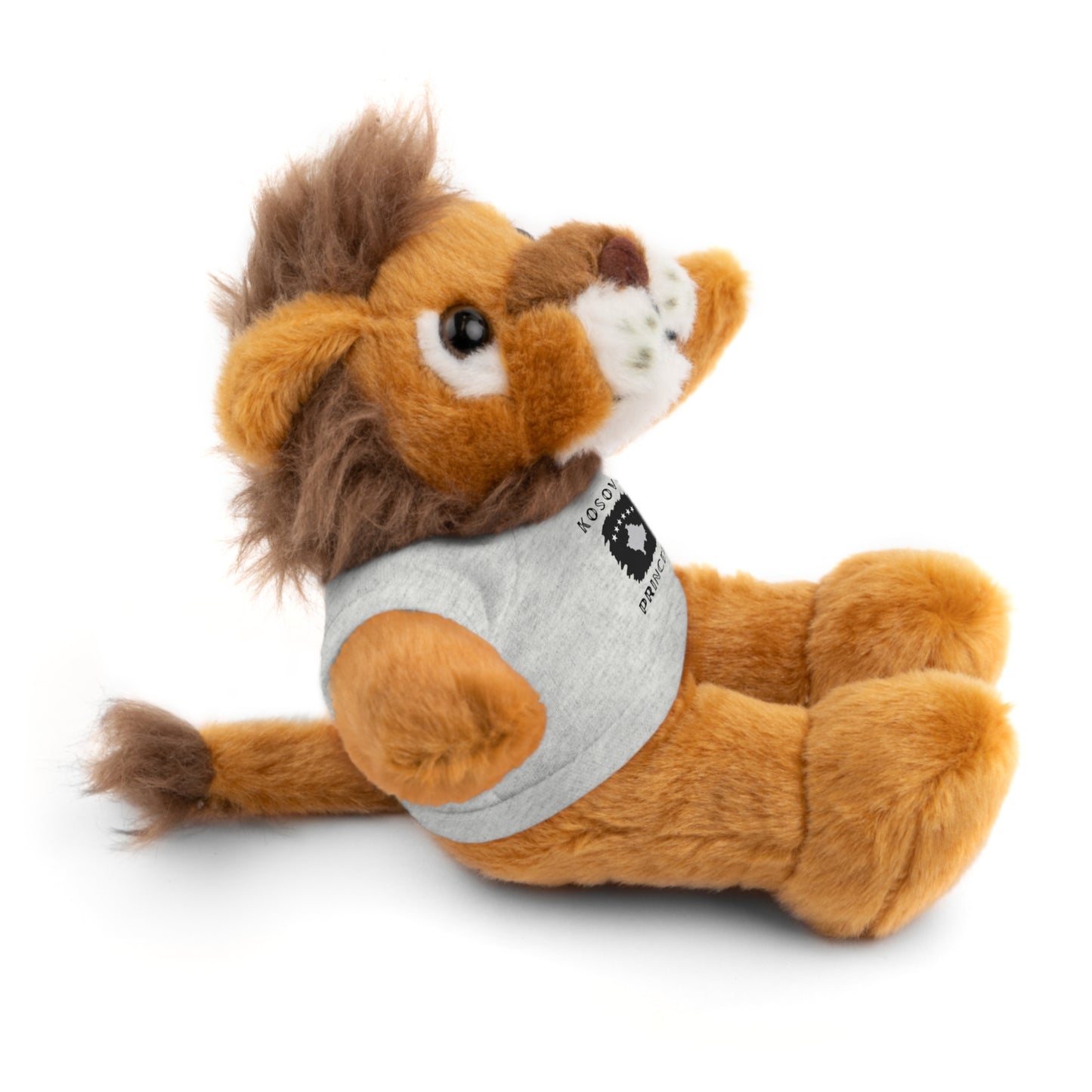 Kosovo Princess | 8" Plush Lion with Personalized Tee – Majestic & Cuddly Gift for Kids & Toddlers