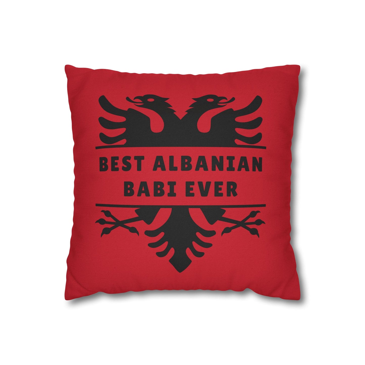 Best Albanian Babi Ever Red & Black Pillowcase – Bold Patriotic Gift, Father’s Day Accent, Albania-Inspired Home Decor