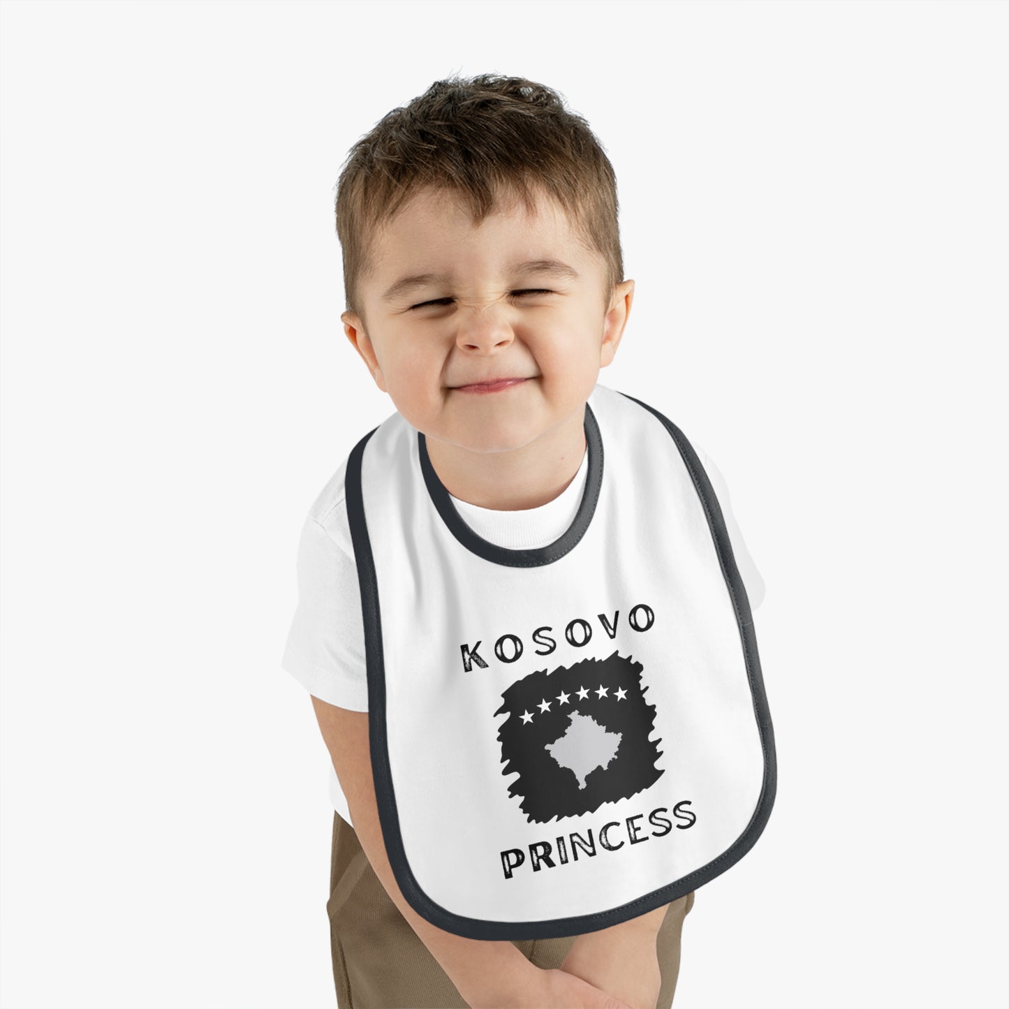 Kosovo Princess Baby Bib | Cute Jersey Bib for Baby Girls – Stylish & Unique Baby Shower Gift