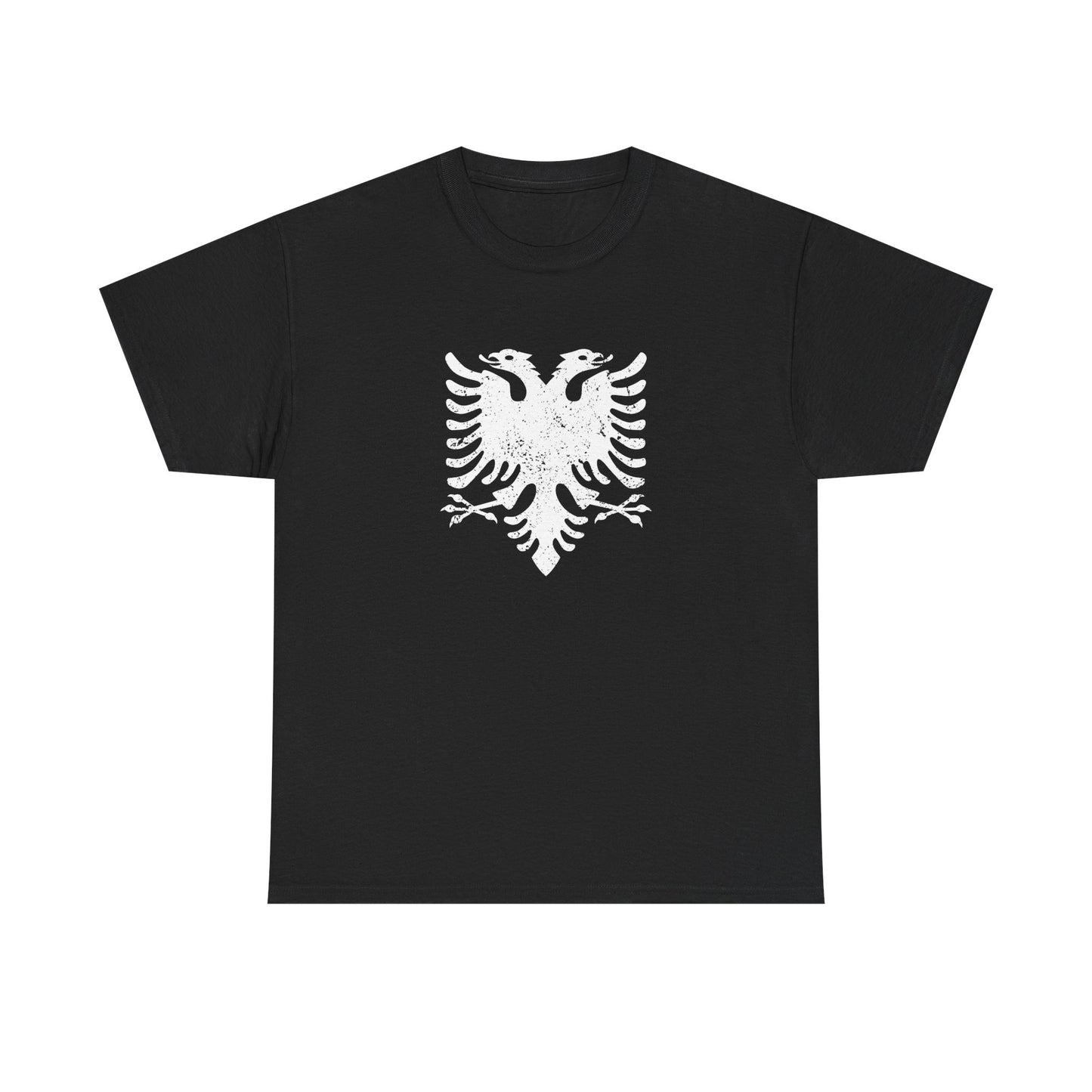 Stylish Unisex Distressed Albanian Eagle Tee – Heavy Cotton T-Shirt | Bold Heritage Wear for Everyday Style, Gifts & Festivals
