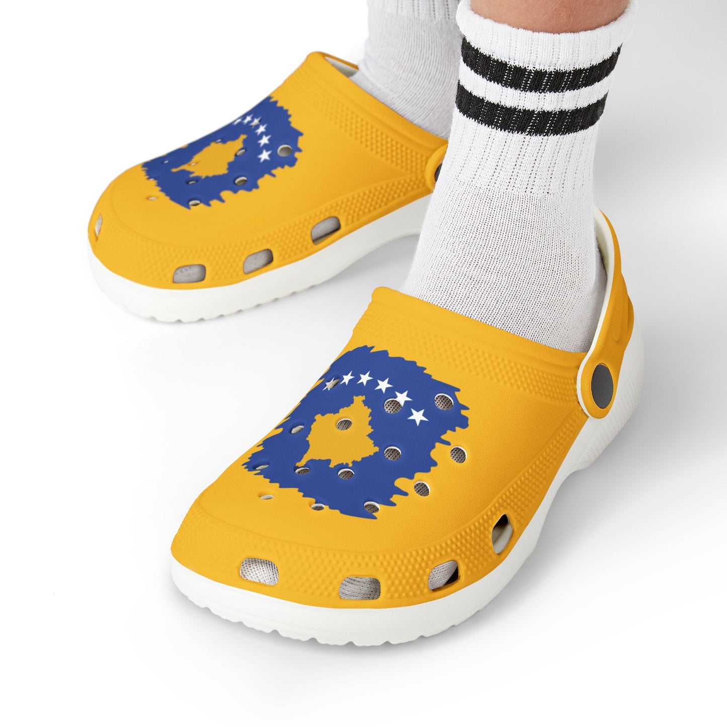 Kosovo Flag Kid’s EVA Foam Clogs – Fun & Lightweight Footwear for Summer Adventures