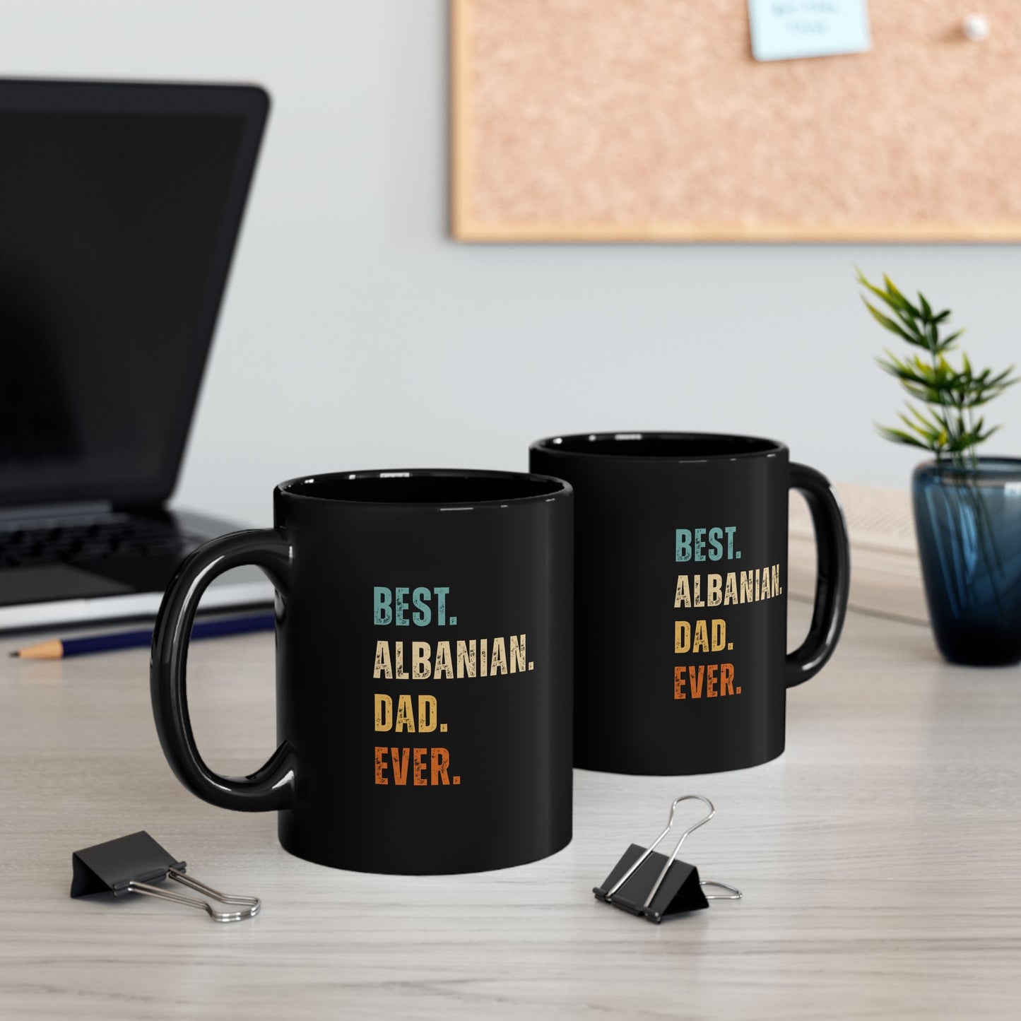 Best Albanian Dad Ever Mug – Black Ceramic Coffee Cup | Unique Gift for Father’s Day, Birthday, & Proud Albanian Dads