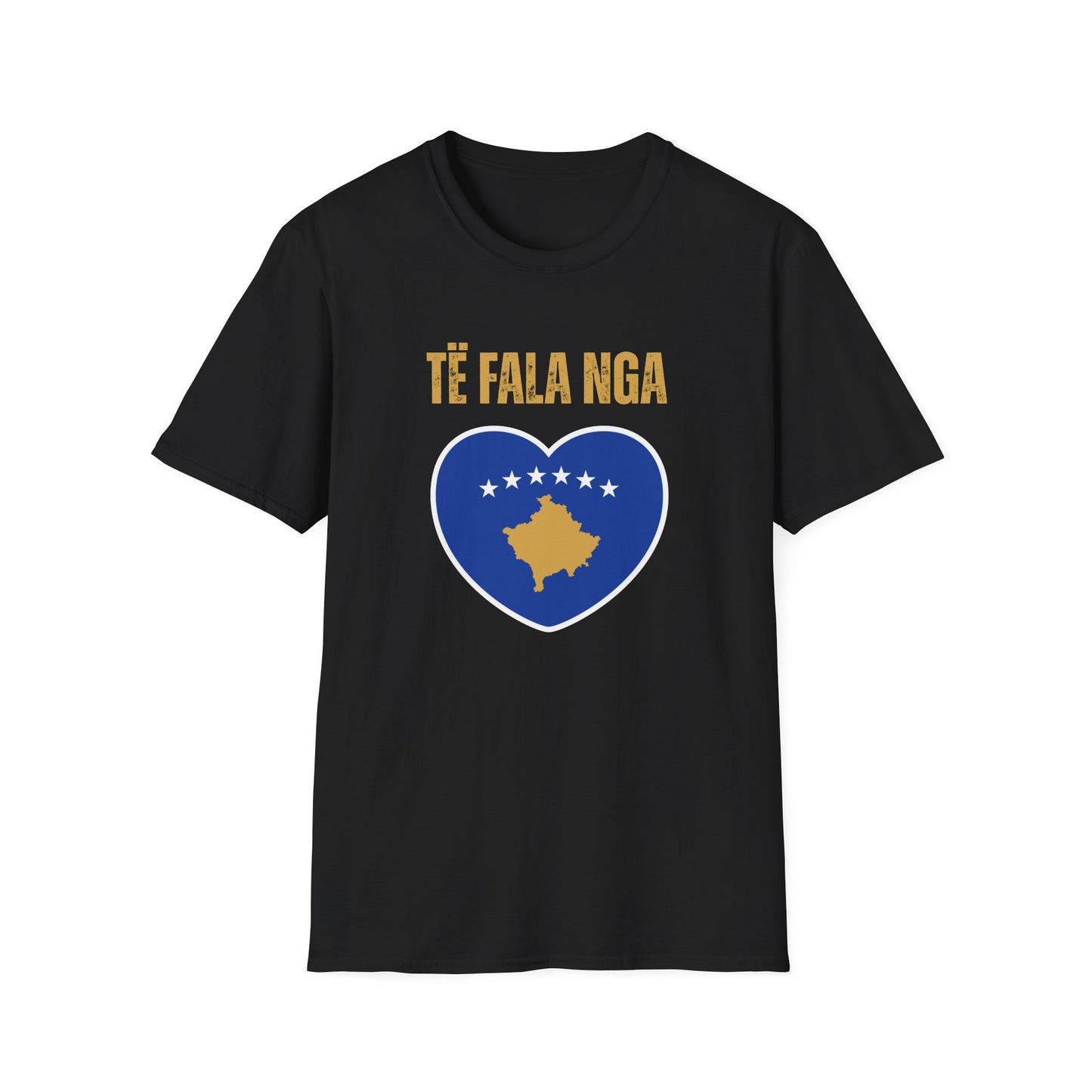 Të Fala Nga Kosova – Greetings from Kosovo | Heart & Stars Unisex T-Shirt