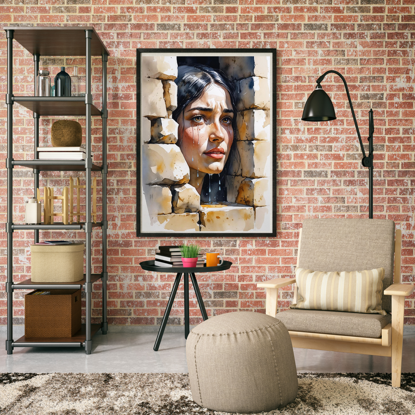 Rozafa: The Stone That Wept - Emotive Wall Art, Canvas Print, Stretched Canvas, Emotional Art, Unique Wall Decor