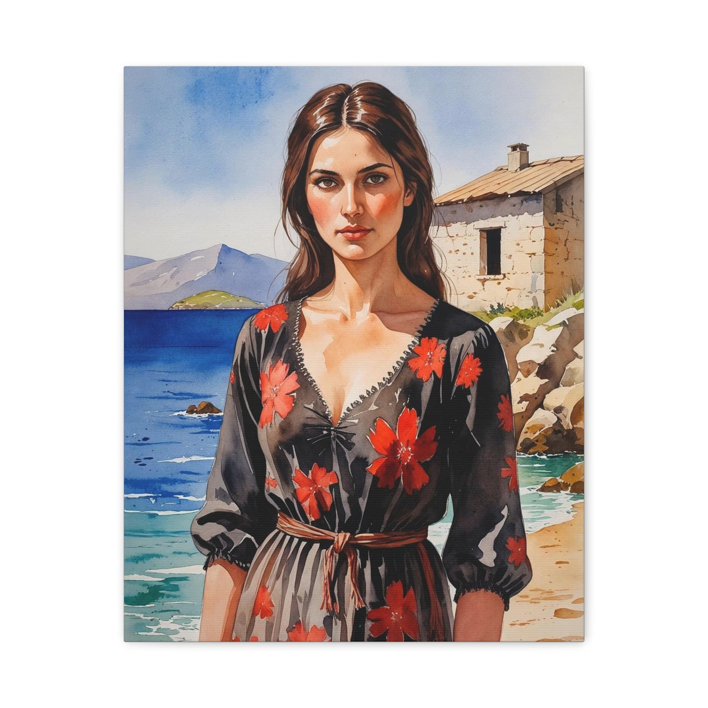 Vera of Fushë Kuqe: Guardian of the Adriatic Light - Canvas Wall Art, Gift for Mother’s Day, Art for Living Room