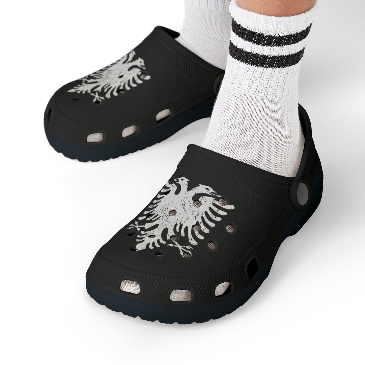 Albanian Eagle Kids’ EVA Foam Clogs – Lightweight Summer Shoes | Double-Headed Eagle Design for Proud Little Shqiptars