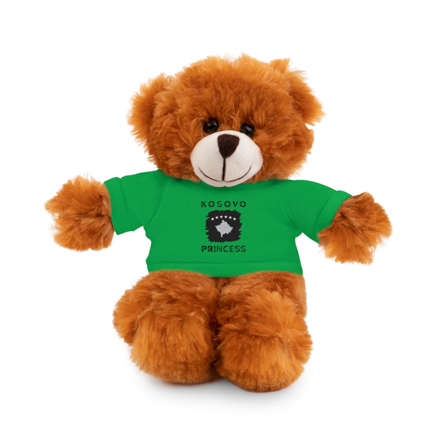 Kosovo Princess | 8" Teddy Bear with Personalized Tee – Cute Plush Gift for Kids & Toddlers