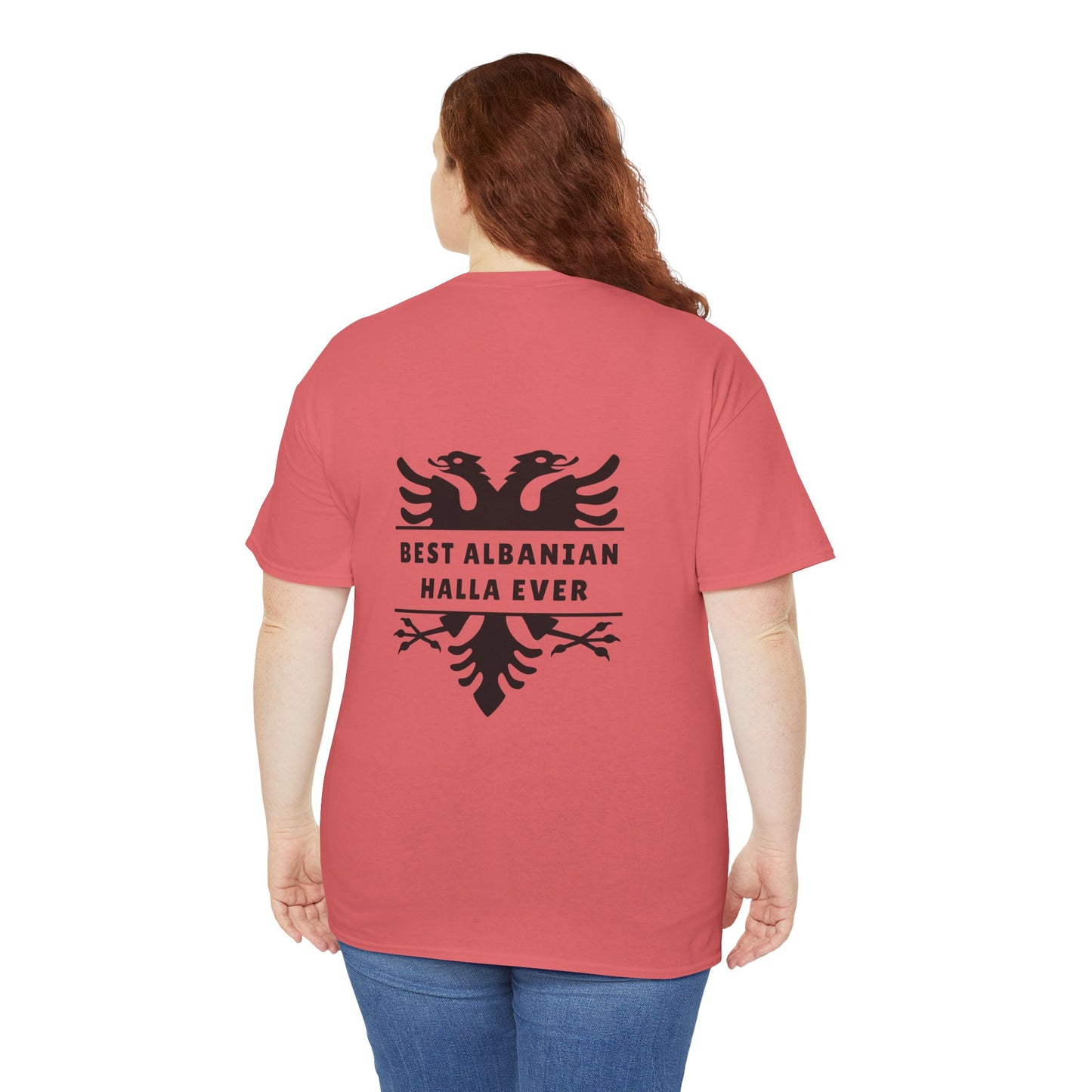 Best Albanian Halla Heavy Cotton T-Shirt Bold Family Pride | Albanian Auntie Gift | Comfortable Everyday Apparel