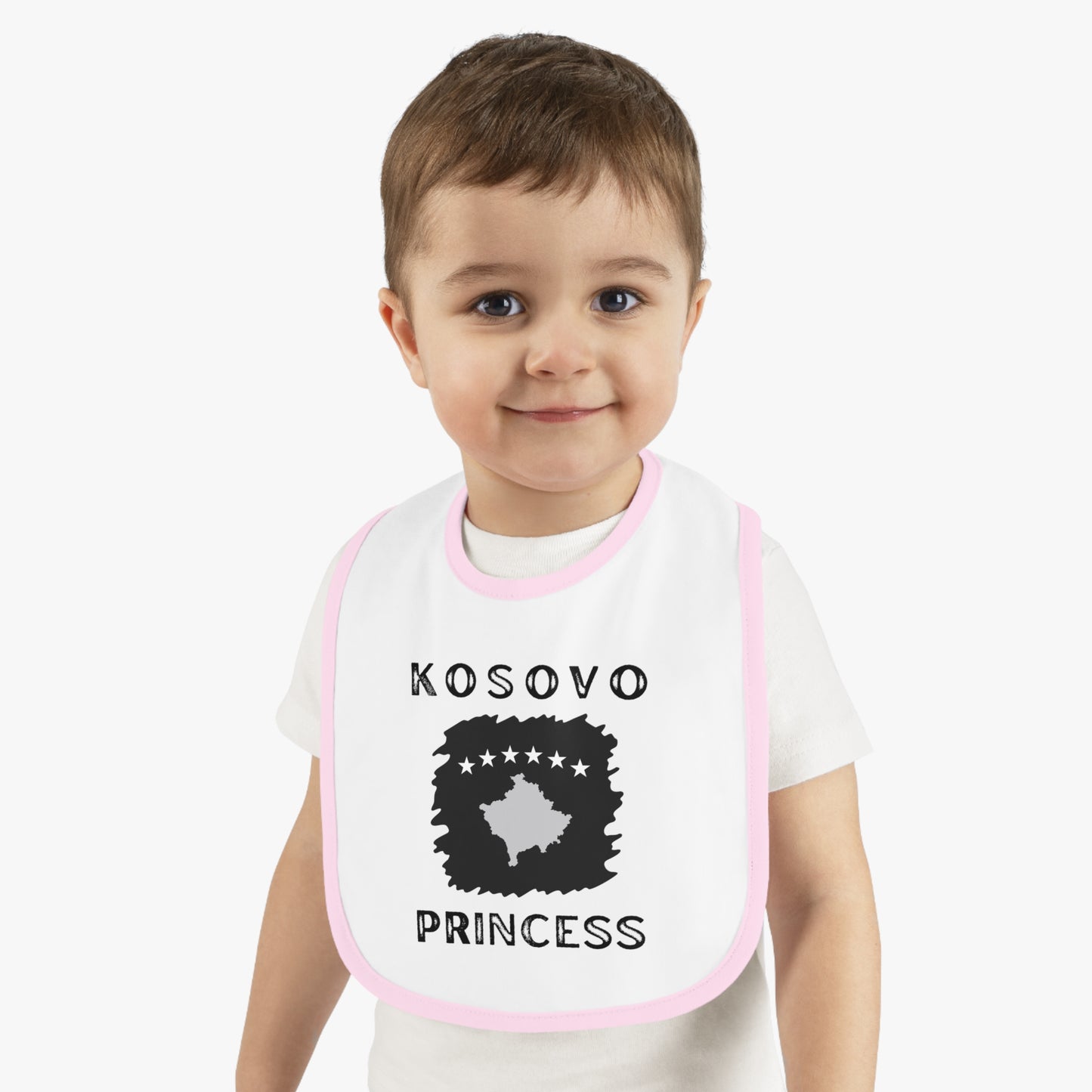 Kosovo Princess Baby Bib | Cute Jersey Bib for Baby Girls – Stylish & Unique Baby Shower Gift