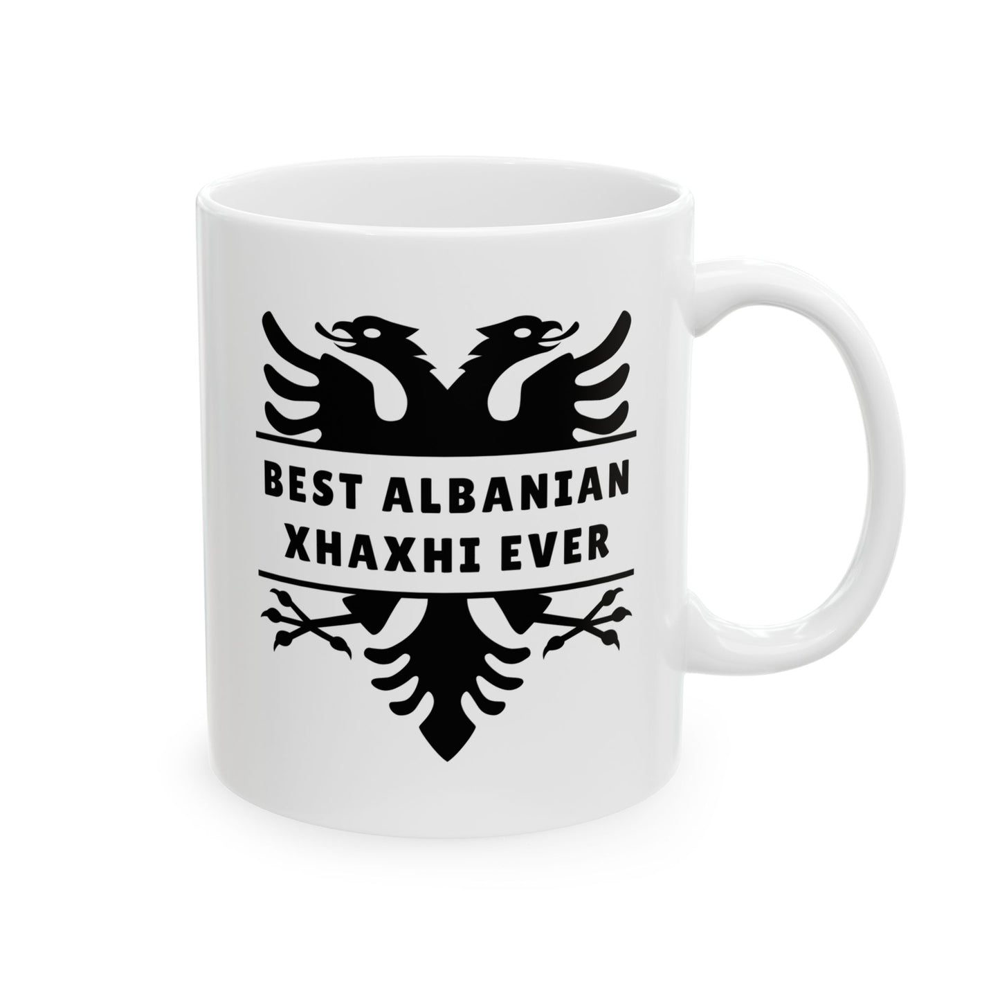 Best Albanian Xhaxhi Ever – 11 oz White Ceramic Mug Paternal Uncle Pride | Albanian Heritage | Perfect for Daily Use