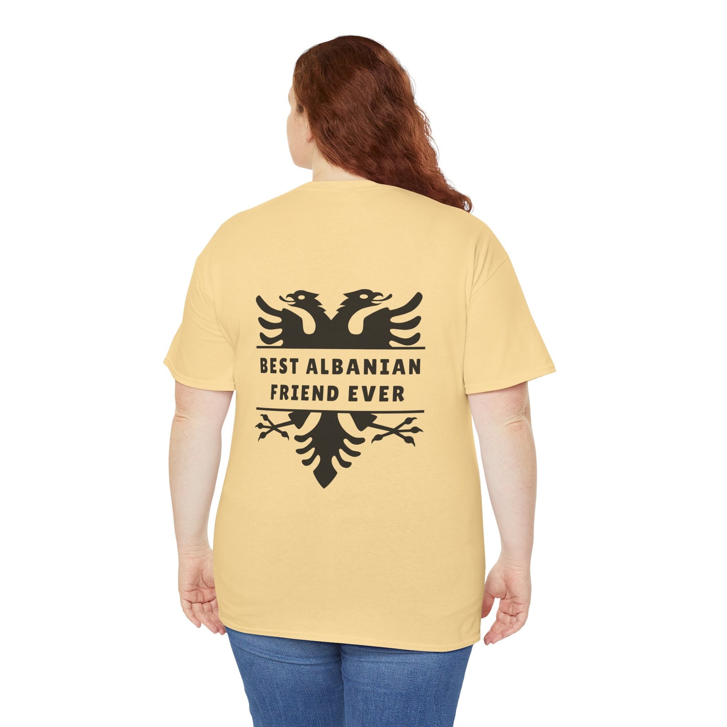Best Albanian Friend Ever – Unisex Heavy Cotton T-Shirt Friendship Gift | Albania Pride Tee | Comfortable, Bold & Heartfelt