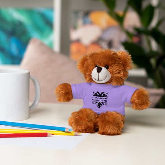 Best Albanian Princess Ever | Personalized Teddy Bear with Custom Tee | Cute Gift for Kids & Collectors