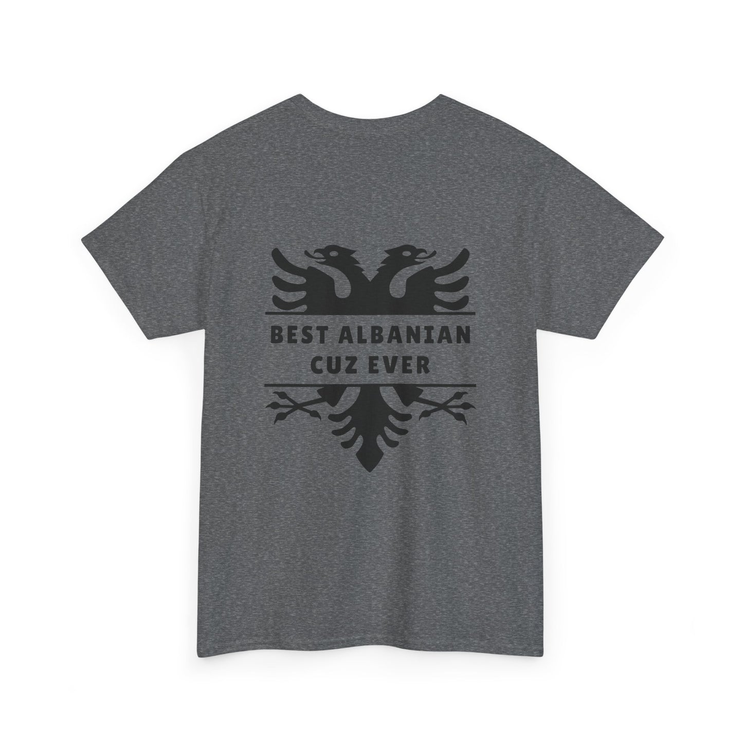 Best Albanian Cuz – Unisex Heavy Cotton T-Shirt Casual Heritage Tee | Cool Family Vibes | Proud Albanian Identity