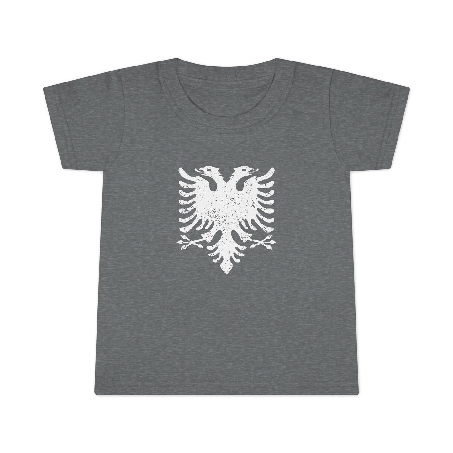 Toddler White Eagle Graphic Tee – Soft Cotton Shirt | Distressed Eagle Design for Boys & Girls, Heritage-Inspired Kidswear