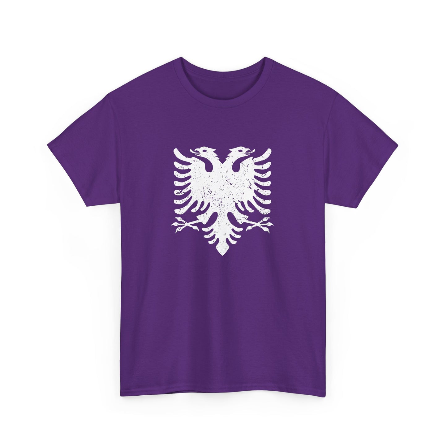 Stylish Unisex Distressed Albanian Eagle Tee – Heavy Cotton T-Shirt | Bold Heritage Wear for Everyday Style, Gifts & Festivals