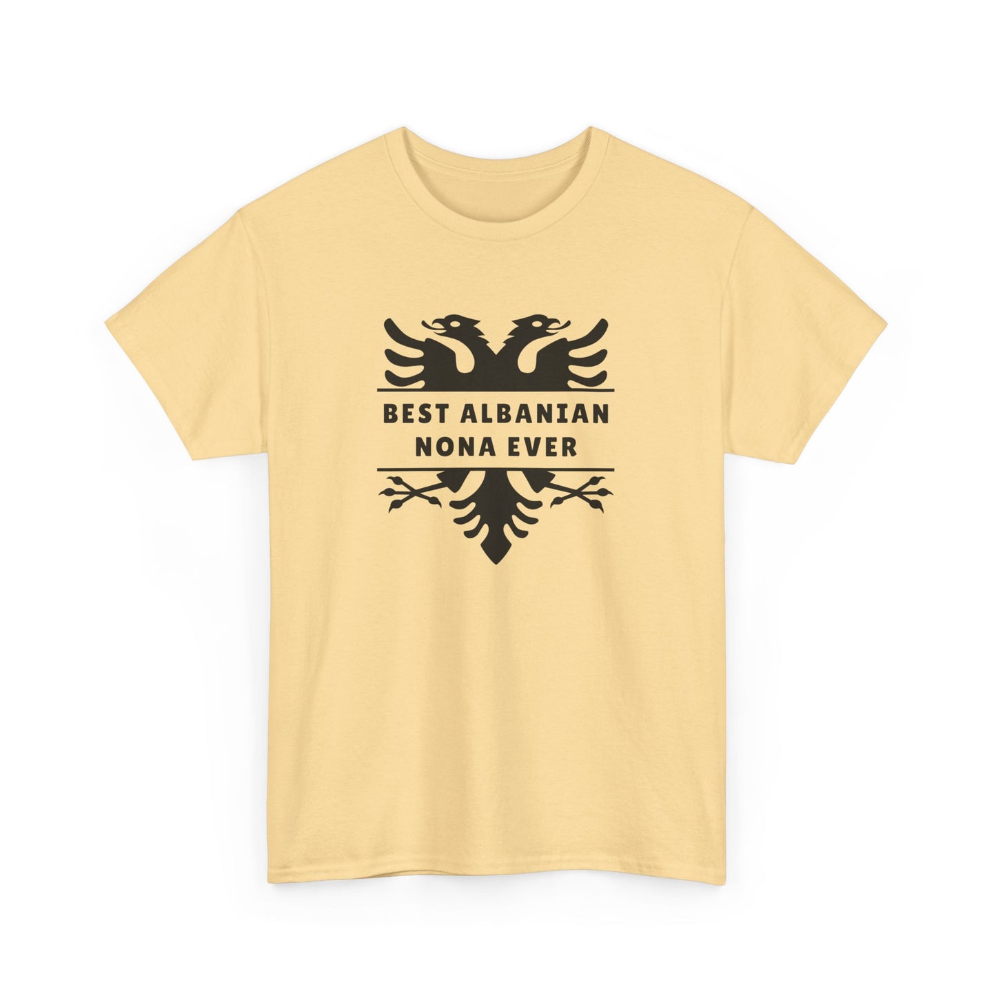 Best Albanian Nona Ever – Heavy Cotton T-Shirt Respect, Love & Legacy | Cultural Family Pride | Everyday Comfort with Meaning