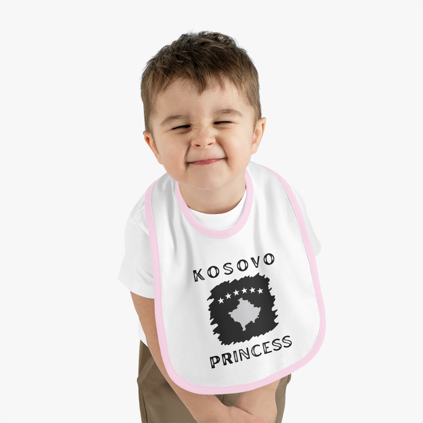 Kosovo Princess Baby Bib | Cute Jersey Bib for Baby Girls – Stylish & Unique Baby Shower Gift