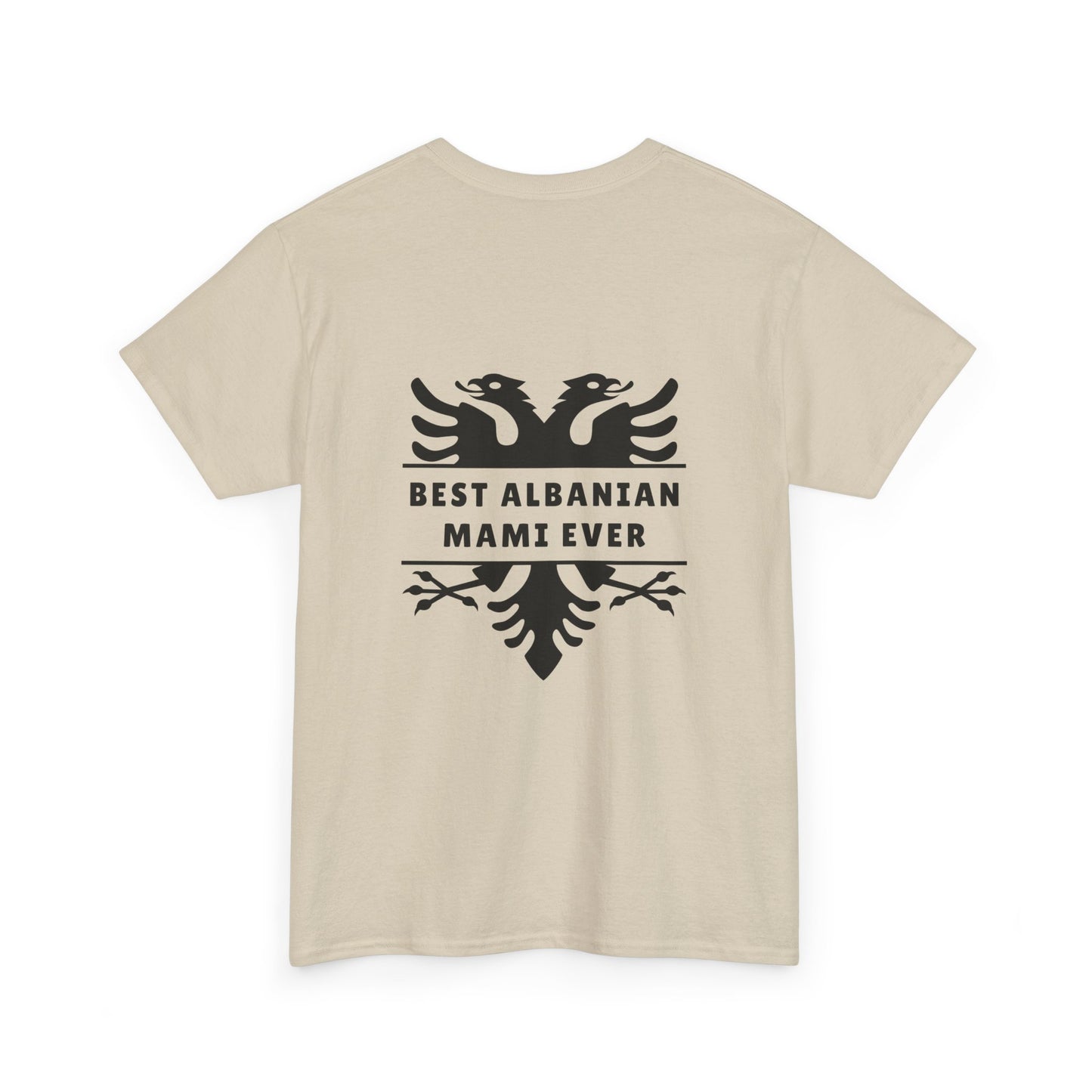 Best Albanian Mami Ever – Stylish Back Design Tee Unisex Heavy Cotton T-Shirt | Albanian Pride Apparel | Mother’s Day Gift, Birthday, or Everyday Wear