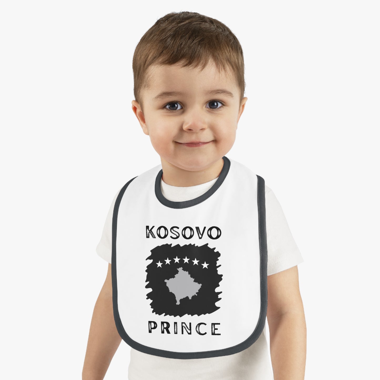 Kosovo Prince Baby Bib | Soft Jersey Bib for Baby Boys – Stylish & Unique Baby Shower Gift