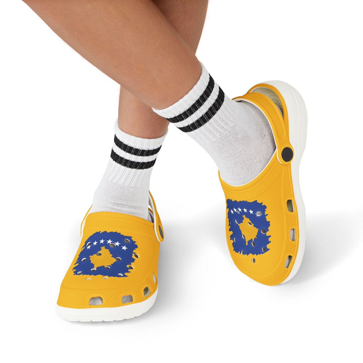Kosovo Flag Kid’s EVA Foam Clogs – Fun & Lightweight Footwear for Summer Adventures