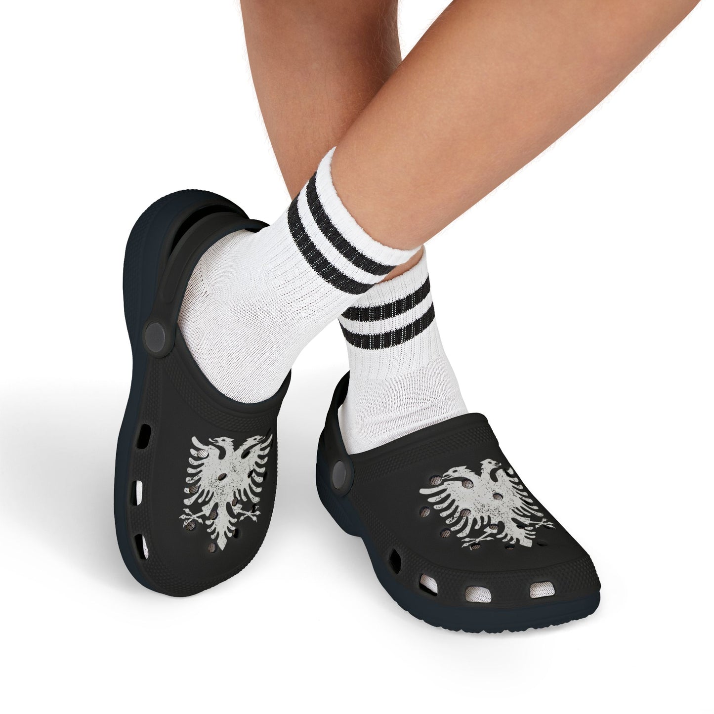 Albanian Eagle Kids’ EVA Foam Clogs – Lightweight Summer Shoes | Double-Headed Eagle Design for Proud Little Shqiptars